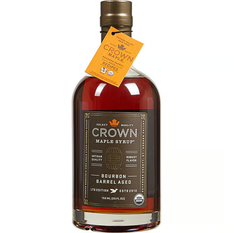 Crown Maple Organic Bourbon-Barrel Syrup, 25 oz