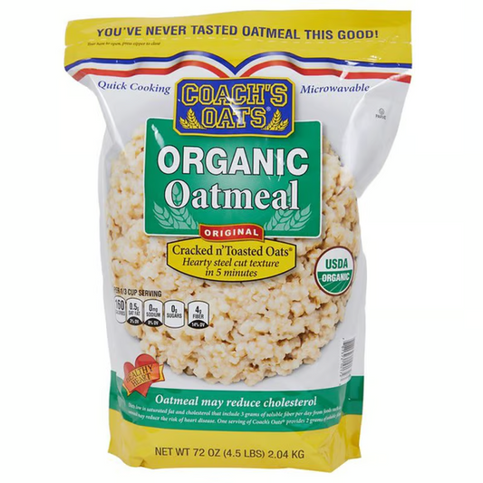 Coach's Oats Organic Oatmeal, 4.5 lbs