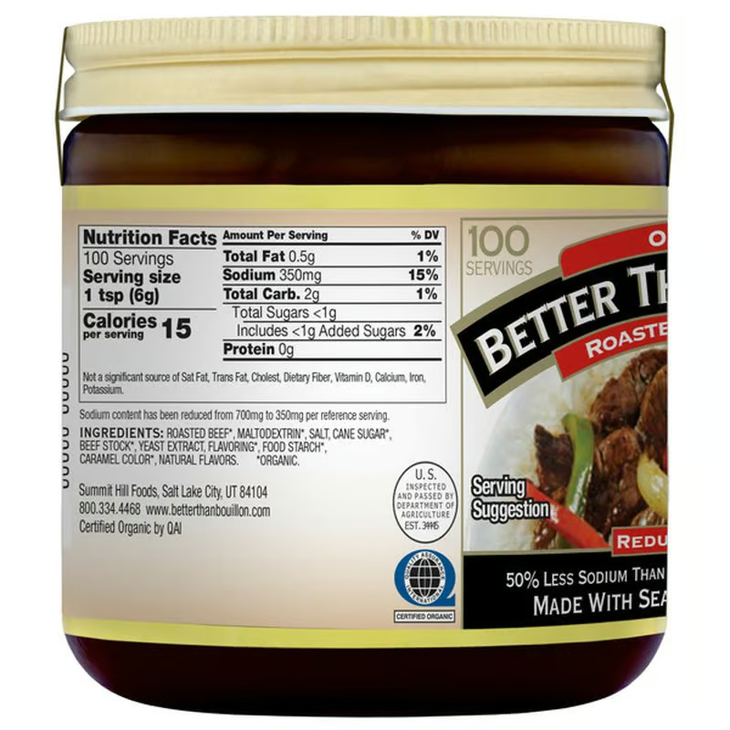 Better Than Bouillon Organic Beef Base, 21 oz