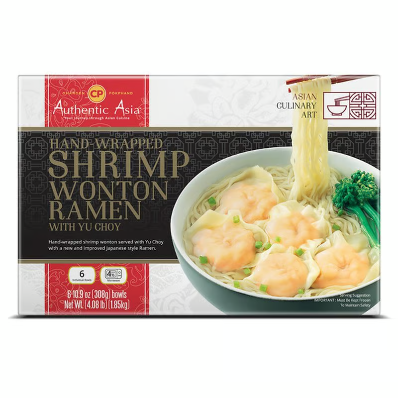 CP Authentic Asia Shrimp Wonton Ramen, 10.9 oz, 6 ct