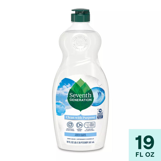 Seventh Generation Free & Clear Liquid Dish Soap 19 oz