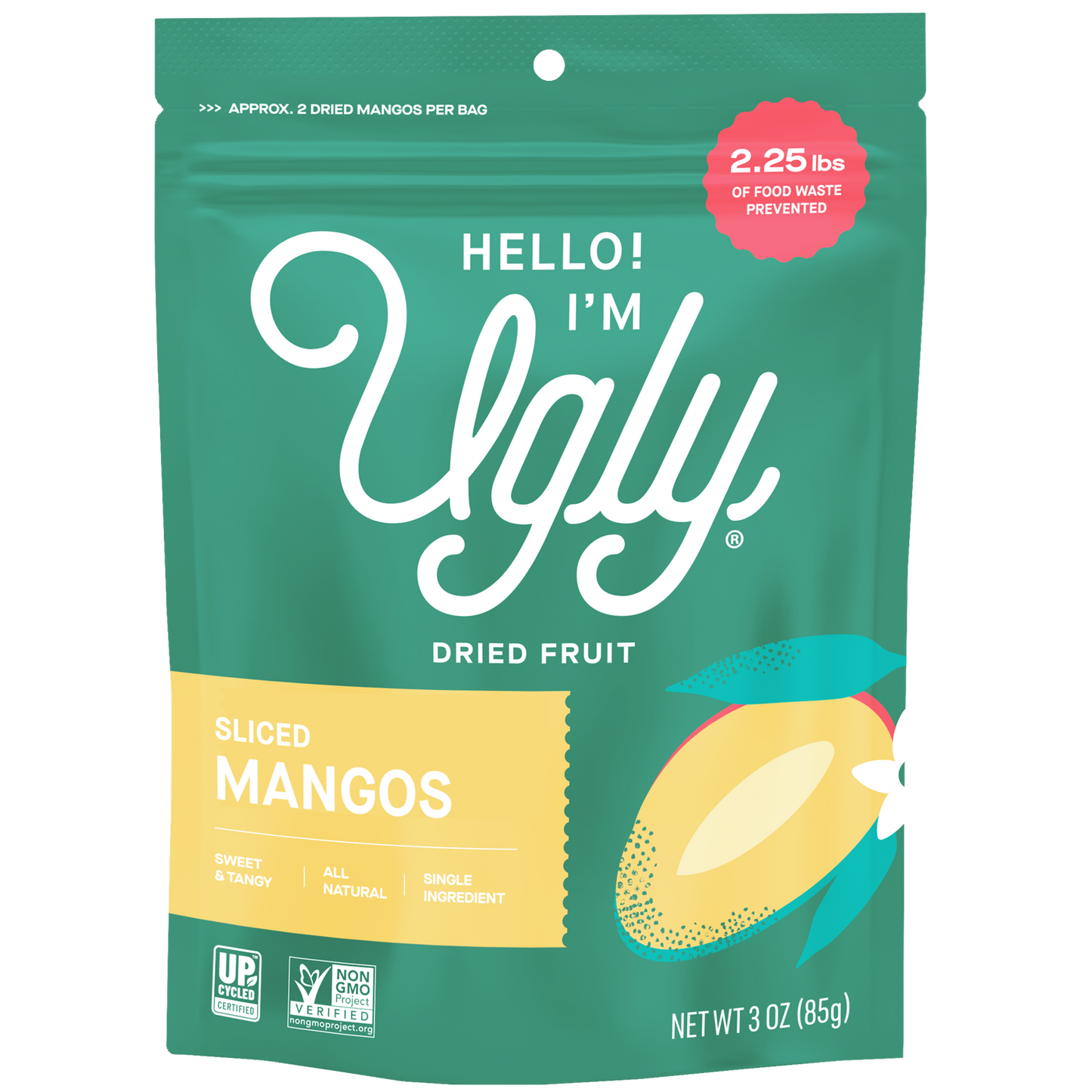 The Ugly Company - 3oz Dried & Sliced Mangos