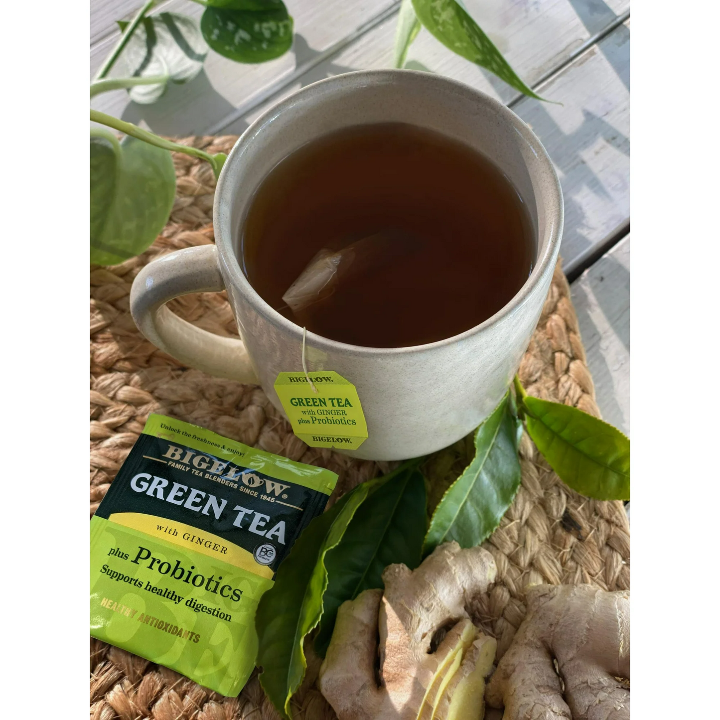 Bigelow Tea, Green Ginger Probiotic, 18 Bags