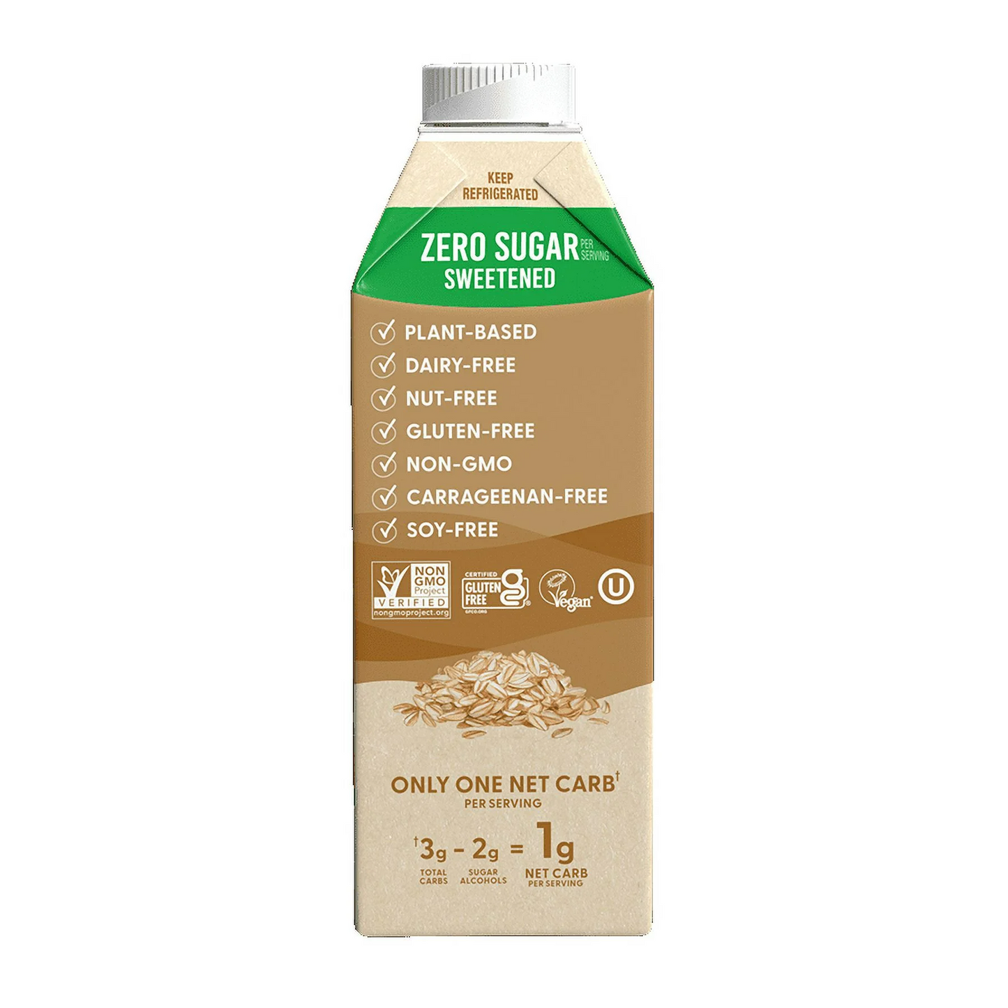 nutpods Zero Sugar Sweetened Naturally Flavored Brown Sugar Oat Milk Dairy-Free Creamer, 25.4 OZ