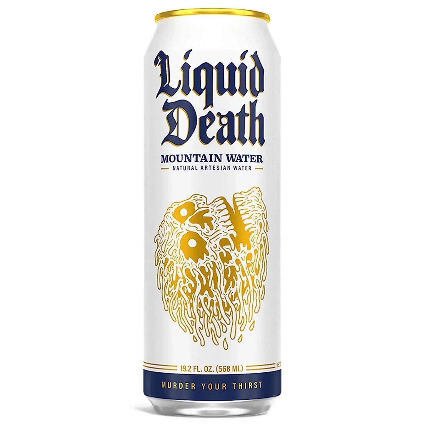 Liquid Death Mountain Water, 19.2 oz King Size Cans (8-Pack)