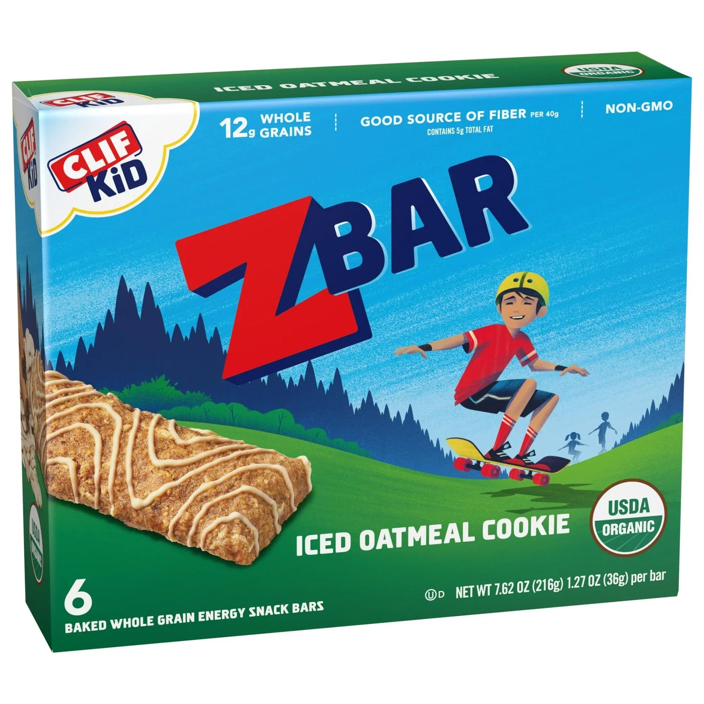 Clif Kid Zbar  Iced Oatmeal Cookie Snack Bars 1.27 oz. (6 Pack)