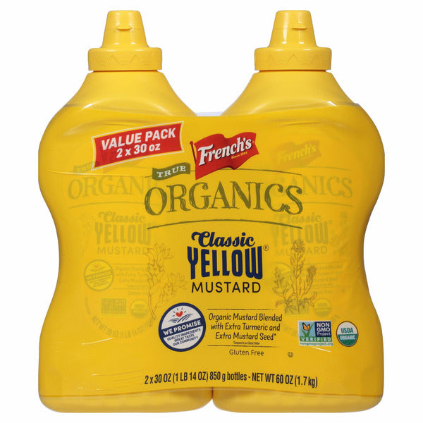 French's True Organic Mustard, 30 oz, 2-count