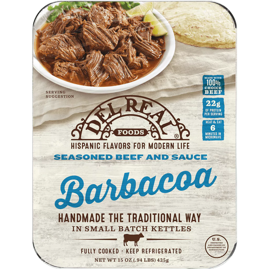 Del Real Foods BEEF BARBACOA 15oz