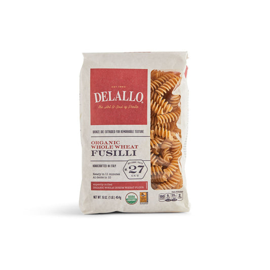 DeLallo Organic Whole Wheat Fusilli