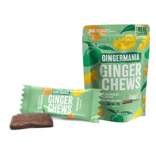 Gingermania Ginger Chews Mango Flavor, 50 oz