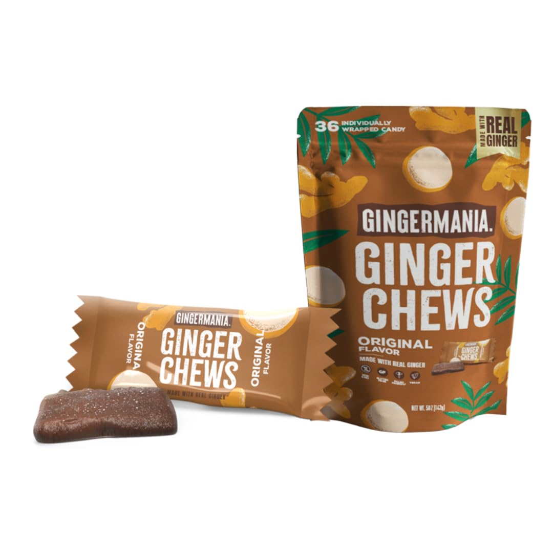 Gingermania Ginger Chews Original Flavor, 50 oz