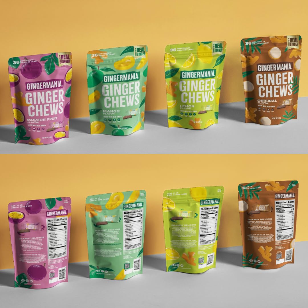 Gingermania Ginger Chews Original Flavor, 50 oz