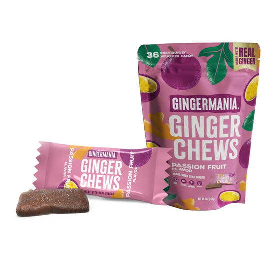 Gingermania Ginger Chews Passion Fruit  Flavor, 50 oz