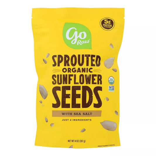 Go Raw Organic Sprouted Sunflower Seeds with Sea Salt, 14 oz