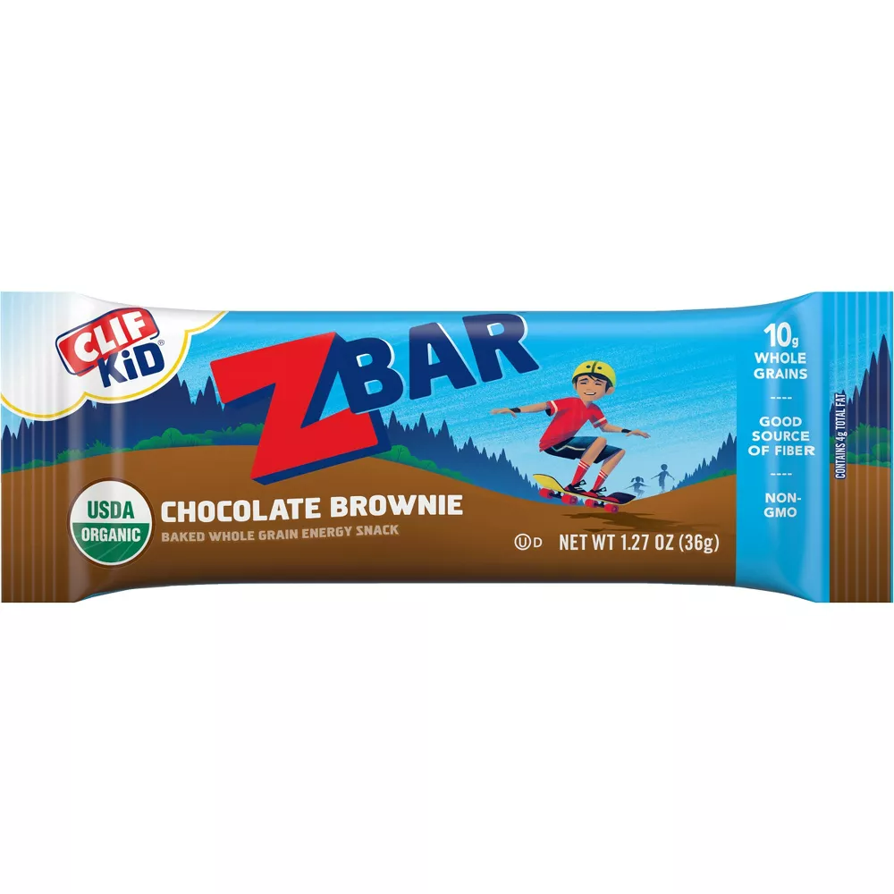 CLIF Kid ZBAR Organic Chocolate Brownie Snack Bars, 12 count