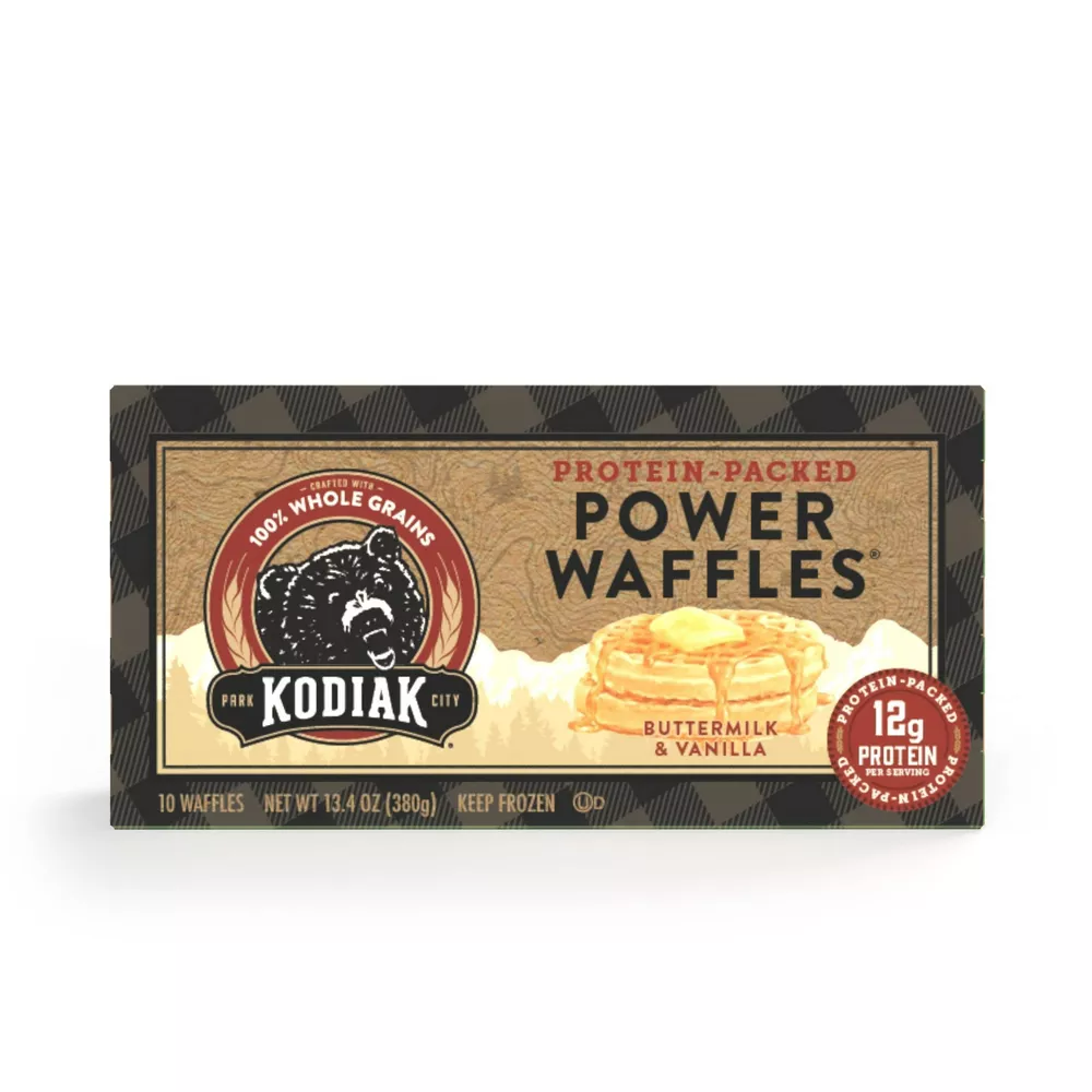 Kodiak Frozen Power Waffles Buttermilk & Vanilla -13.4oz/10ct