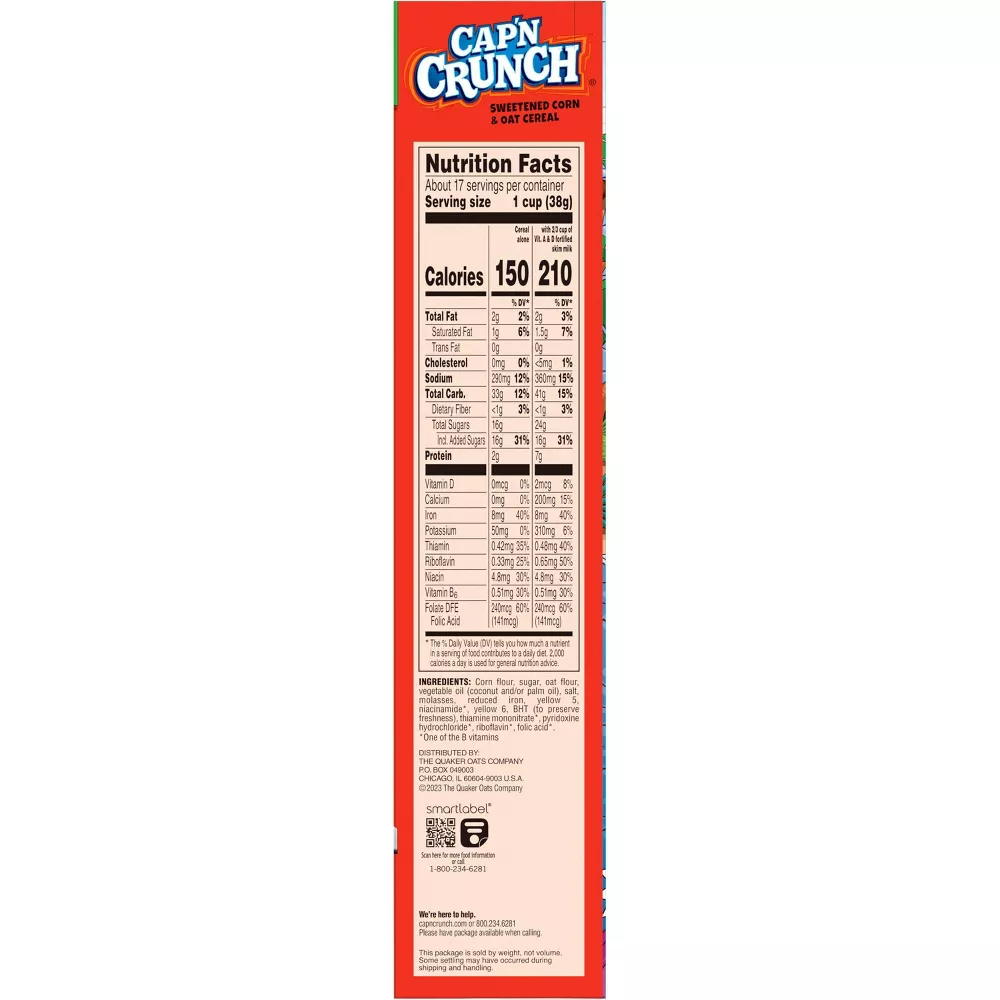 Cap'n Crunch Original Family Size Cereal - 22.1oz