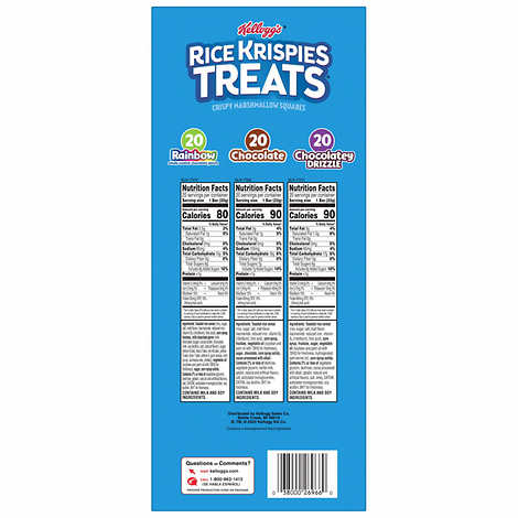 Kellogg's Rice Krispies Treats, Variety Pack, 60-count