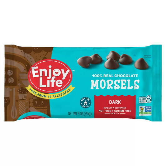 Enjoy Life Dark Chocolate Dairy Free Vegan Baking Morsels - 9oz