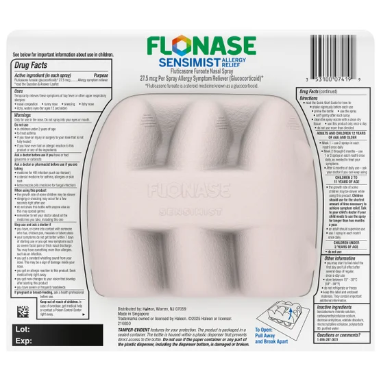 Flonase Sensimist Allergy Relief Nasal Spray, 360 Metered Sprays