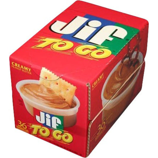 Jif to Go Creamy Peanut Butter, 1.5 oz, 36 ct