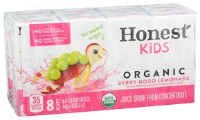 Honest Kids Berry Good Lemonade Organic Fruit Juice |  8 Pack