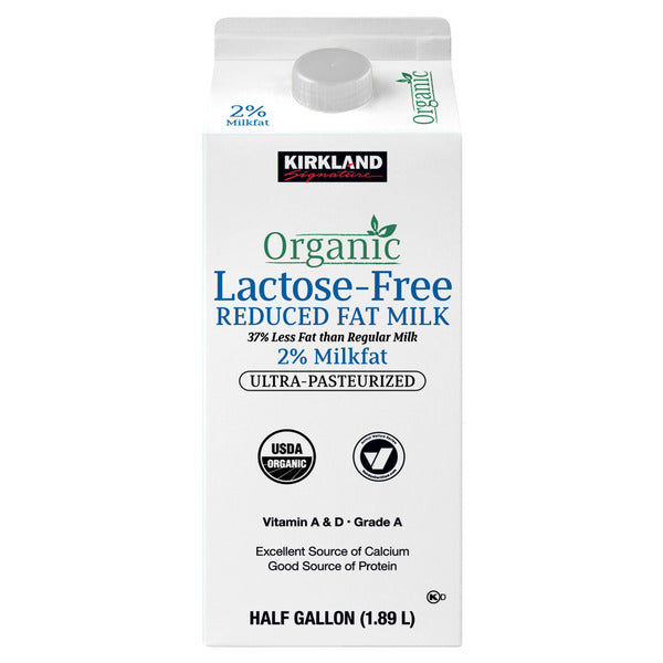 Kirkland Signature Organic Lactose Free 2% Milk, 64 oz, 4-count
