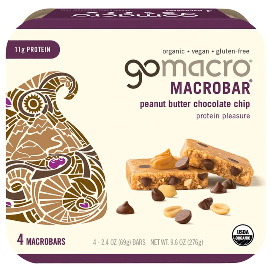 GoMacro Peanut Butter Chocolate Chip Mini Macrobar 8 ct