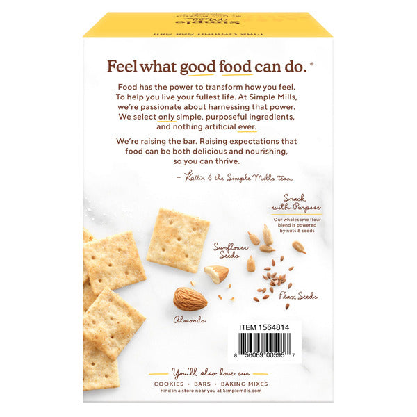 Simple Mills Almond Flour Sea Salt Crackers, 10 oz, 2-count