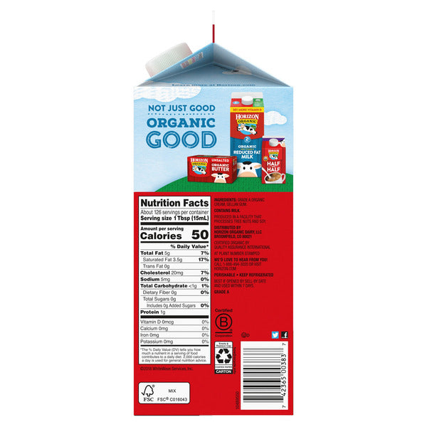 Horizon Heavy Whipping Cream, 64 fl oz