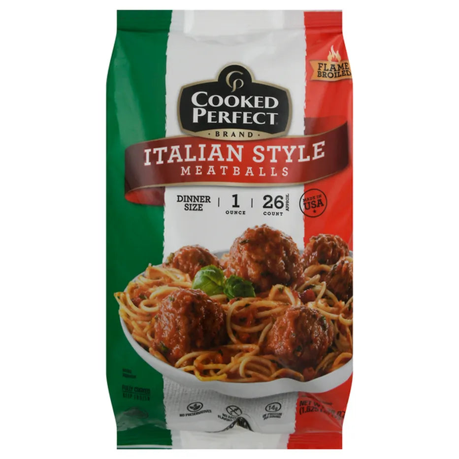 Cooked Perfect Italian Style Meatballs 18oz