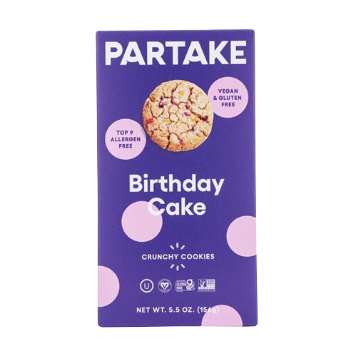 Partake Birthday Cake Crunchy Cookies 5.5oz