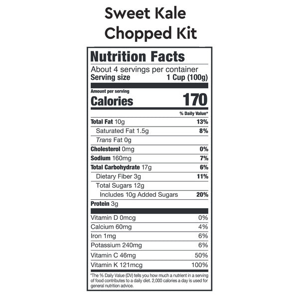 Taylor Farms Sweet Kale Bagged Chopped Salad Kit, 14 oz, 2-count