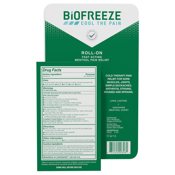 Biofreeze Pain Reliever, 6 Fluid Ounce Pack