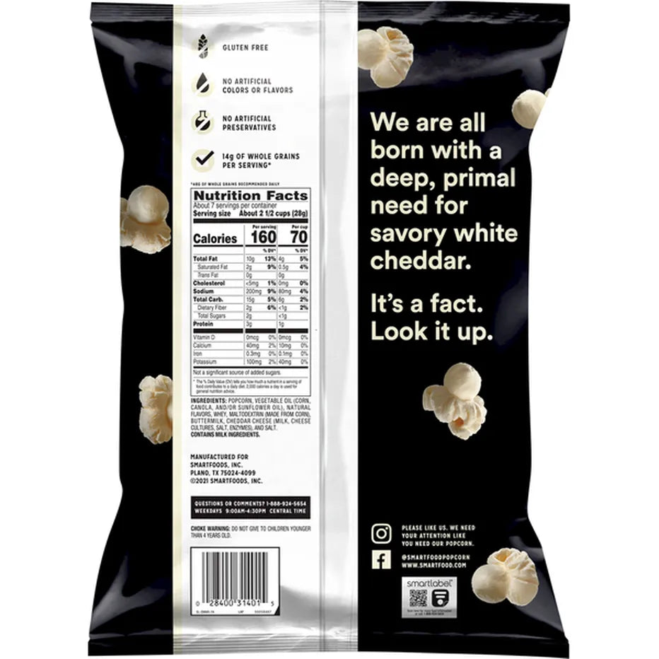 Smartfood White Cheddar Cheese Popcorn 6.75 oz