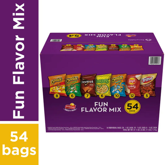 Frito Lay Fun Flavor Variety Pack 54bags