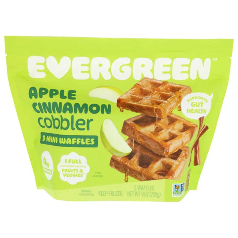 EVERGREEN - Apple Cinnamon Cobbler Waffles Frozen - 9OZ