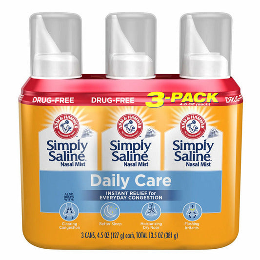 Arm & Hammer Simply Saline Nasal Mist, 13.5 Ounces