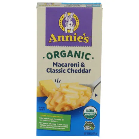 Annie's Organic Macaroni and Classic Cheddar, 6 oz