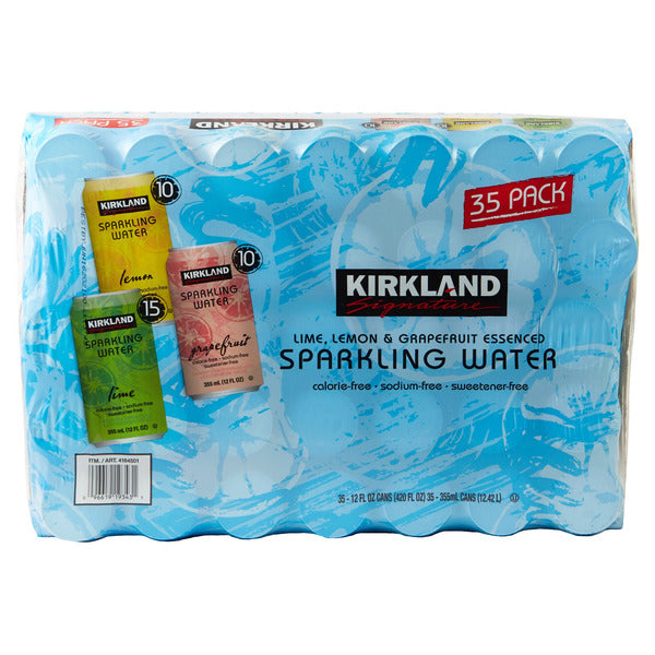 Kirkland Signature Sparkling Water, Variety Pack, 12 fl oz, 35-count