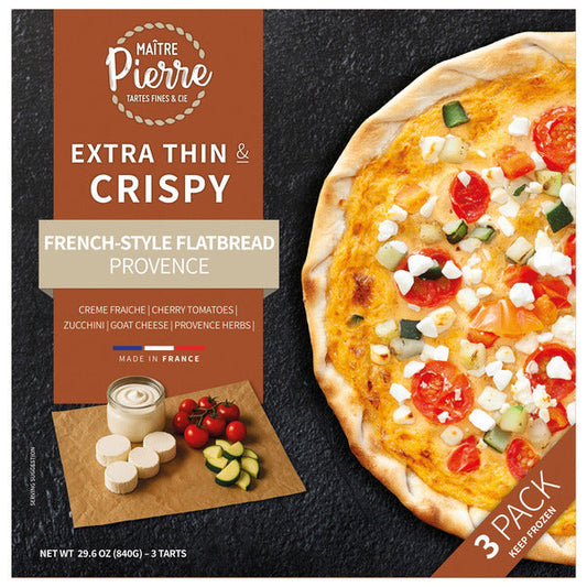 Maître Pierre Extra Thin & Crispy French-Style Flatbread Provence, 9.87 oz, 3-count