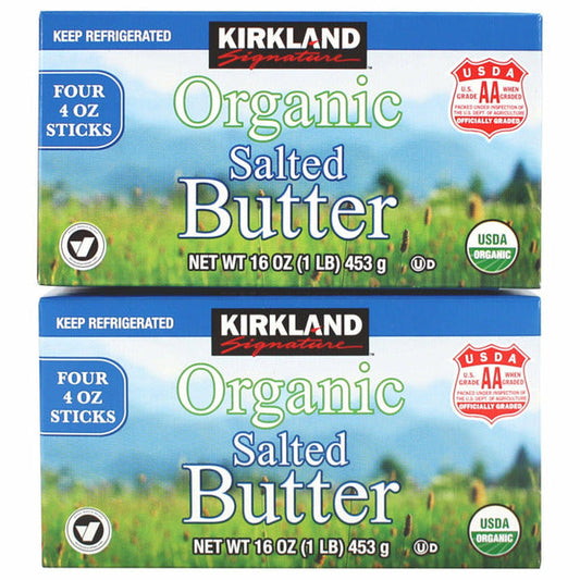 Kirkland Signature Organic Salted Butter, 16 oz, 2-count
