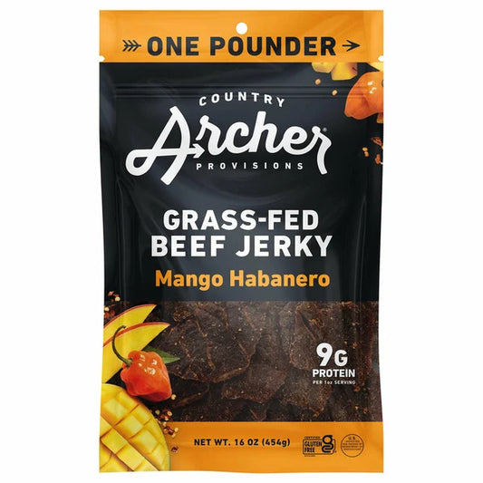 Country Archer Mango Habanero Beef Jerky, 16 oz