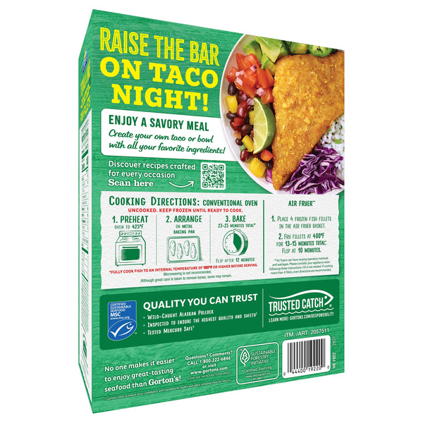 Gorton's Tequila Lime Coated Fish Fillets, 32.5 oz