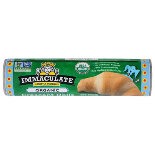 Immaculate Baking Organic Crescent Rolls, Refrigerated Dough, 8 Crescents, 8 oz.