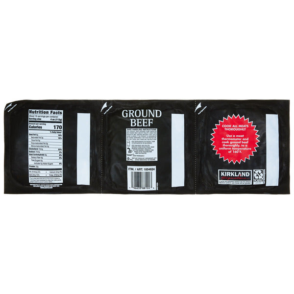 Kirkland Signature Ground Beef, 3.99 lbs, 3-count