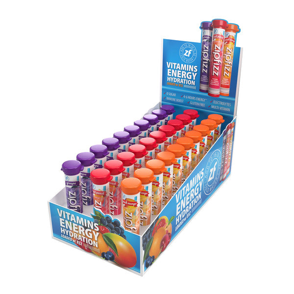Zipfizz Multi-Vitamin Energy Hydration Drink Mix, Variety Pack, 30-count