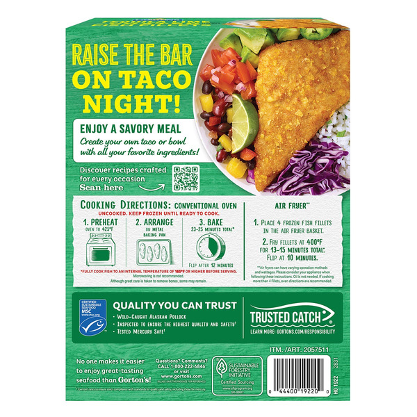 Gorton's Tequila Lime Coated Fish Fillets, 32.5 oz