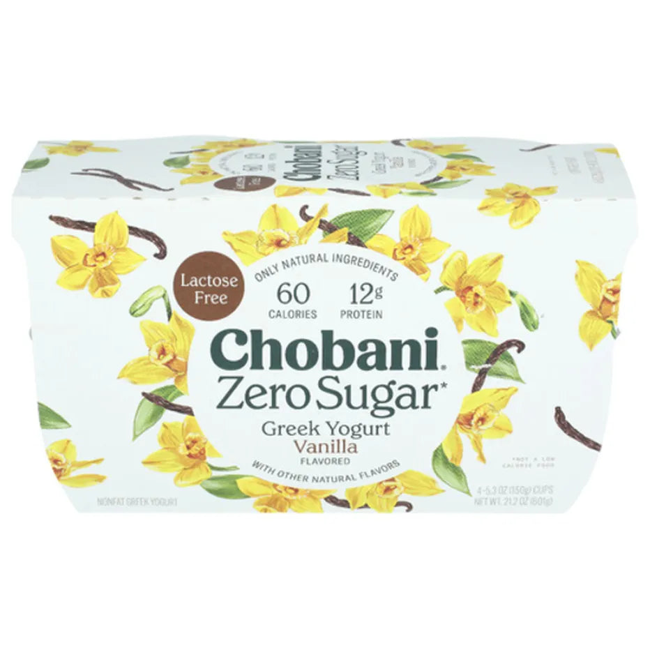 Chobani® Zero Sugar* Vanilla 5.3 oz, 4 Count