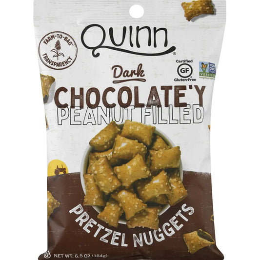 Quinn Dark Chocolate'y Peanut Filled Pretzel Nuggets 6.5oz